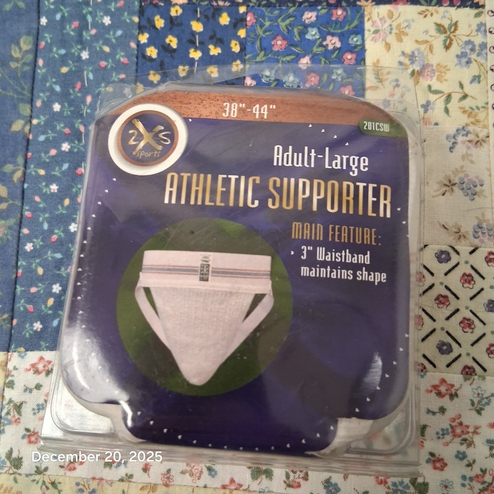 Vintage Deadstock Y2K 2XS Athletic Supporter Jock Strap Size Large White